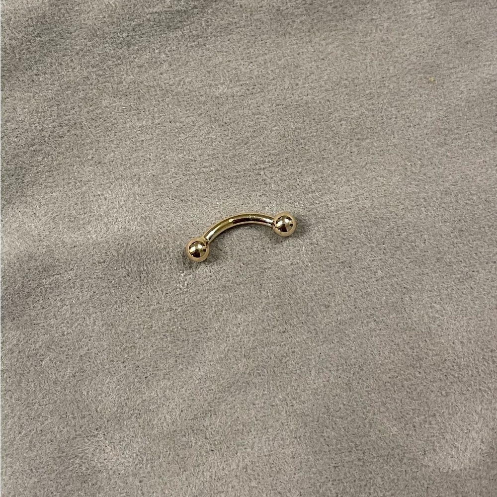 Alchemy Adornment 14k gold curved barbell NEW